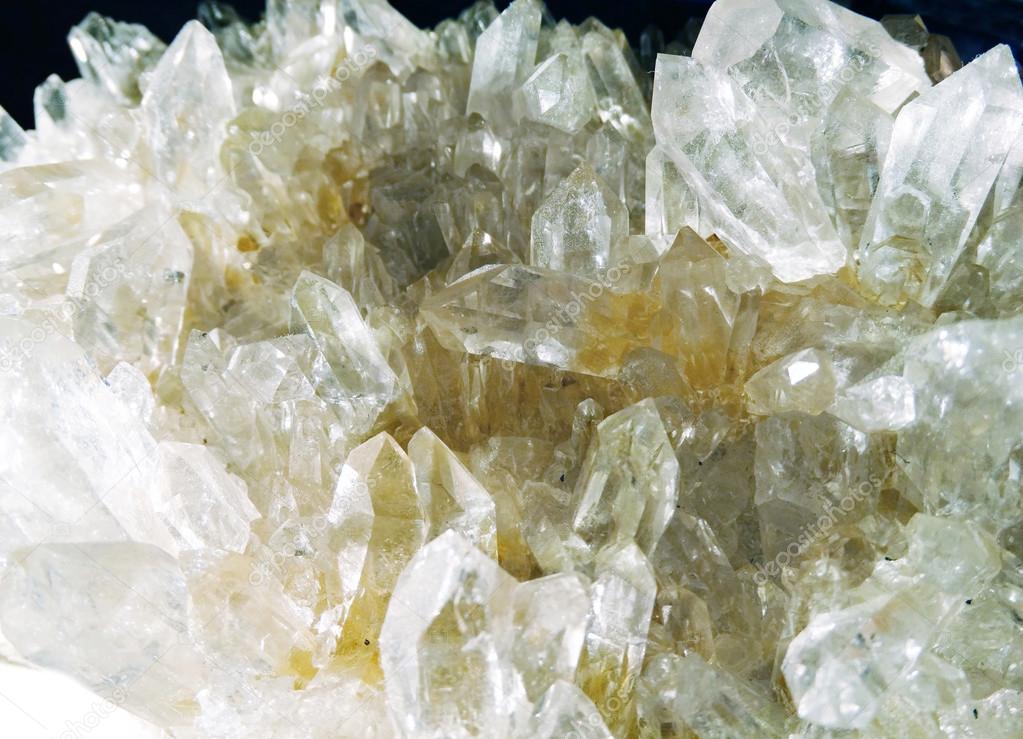 clear rock crystal quartz geode geological crystals 