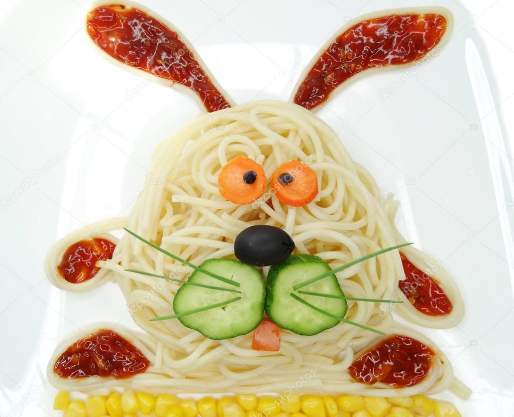 creative vegetable food dinner hare form