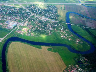 nehir panorama alanları Rus doğa manzara arasında