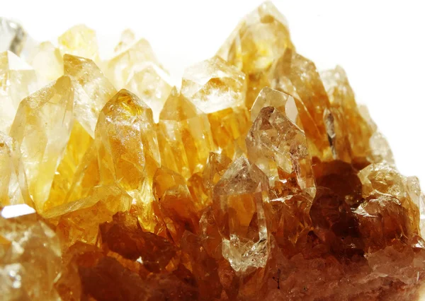 Geologiczne kryształy Citrine Geodezja — Zdjęcie stockowe