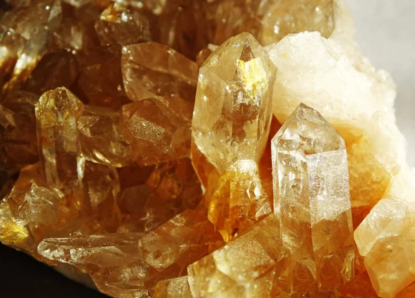 Citrine geode geological crystals — Stock Photo, Image