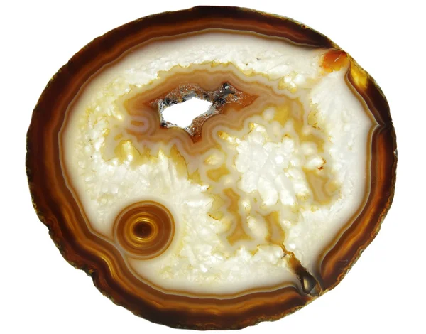 Agate with chalcedony geological crystal — Stock Photo, Image