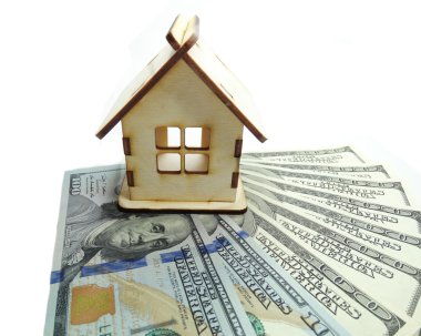 ev minyatür para arka plan tasarruf kavramı