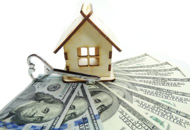 ev minyatür anahtar para tasarruf kavramı