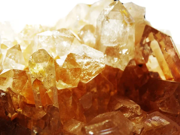 Geologiczne kryształy Citrine Geodezja — Zdjęcie stockowe