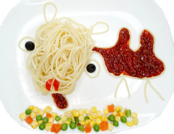 Creative vegetable food dinner camel form — Stock Photo, Image