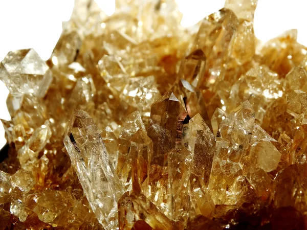 Geologiczne kryształy Citrine Geodezja — Zdjęcie stockowe