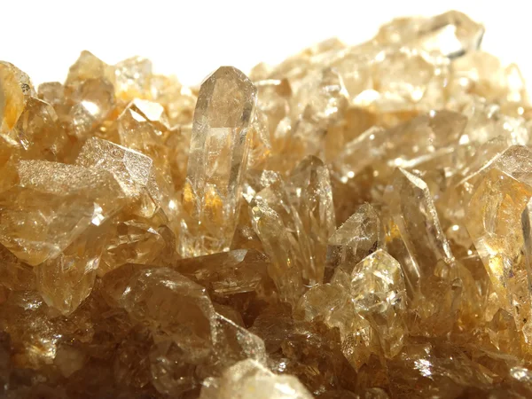 Cristal de roche clair quartz géodes cristaux géologiques — Photo