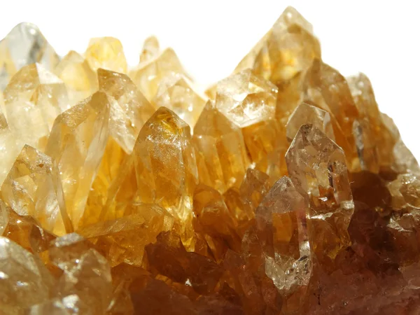 Geologiczne kryształy Citrine Geodezja — Zdjęcie stockowe