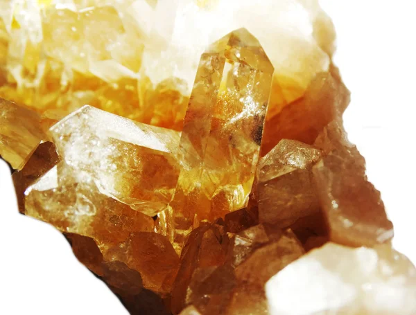 Geologiczne kryształy Citrine Geodezja — Zdjęcie stockowe