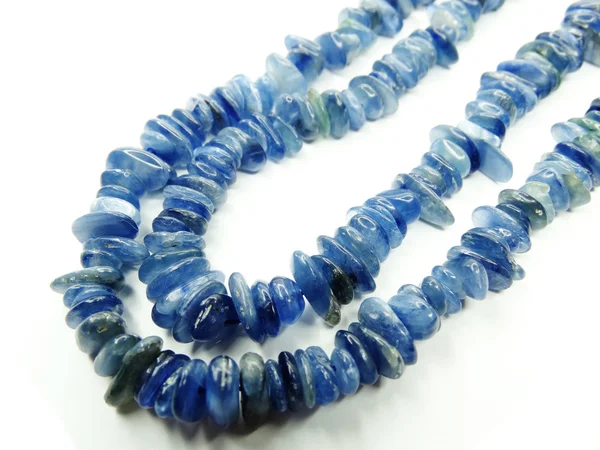 Kianite gemstone beads necklace jewelery — Stock Photo, Image