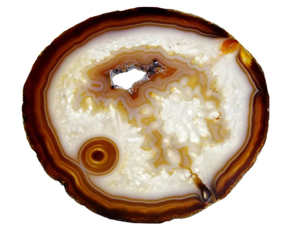 Agate with chalcedony geological crystal — Stock Photo, Image