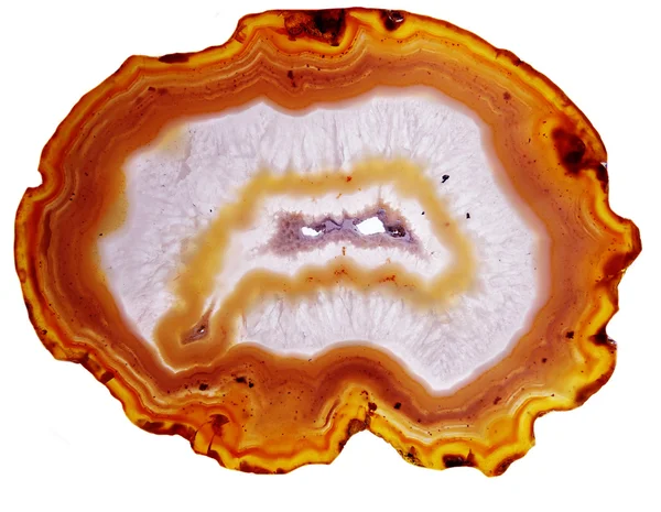 Агат з шаледонієм геологічний кристал — стокове фото