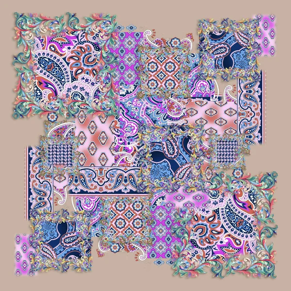 şal desenli modern eşarp tasarımı