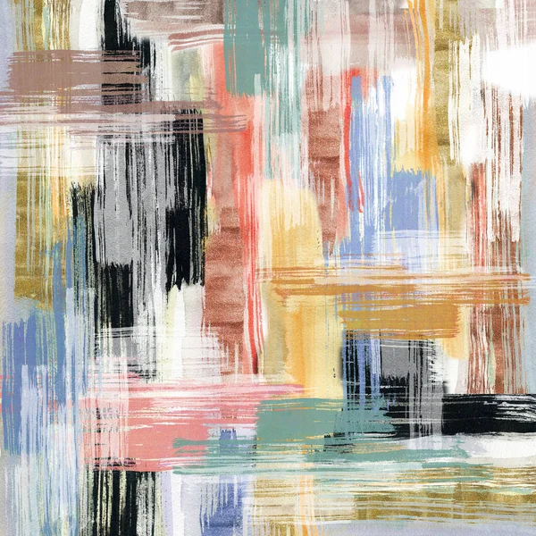 Renkli fırça darbeleriyle modern resim