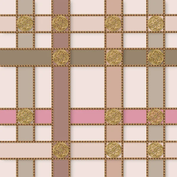 Altın barok süslemeli modern eşarp tasarımı