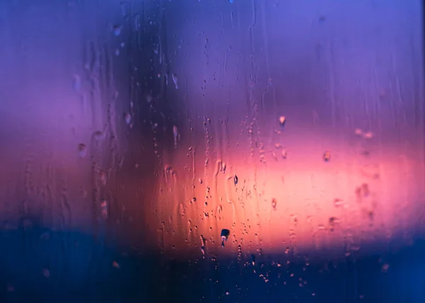 Rain Drops Window Selective Focus — Stock Photo, Image