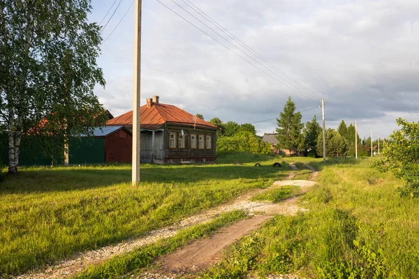 Calle Rural Día Verano Vladimir Region Rusia — Foto de Stock