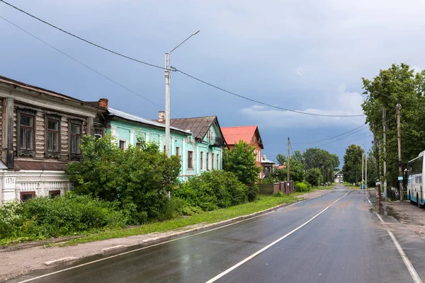 Mstera Russland Juni 2021 Straße Einer Alten Russischen Stadt Nach — Stockfoto