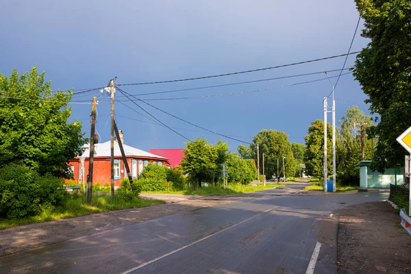 Mstera Rússia Junho 2021 Rua Rural Tranquila Verão — Fotografia de Stock