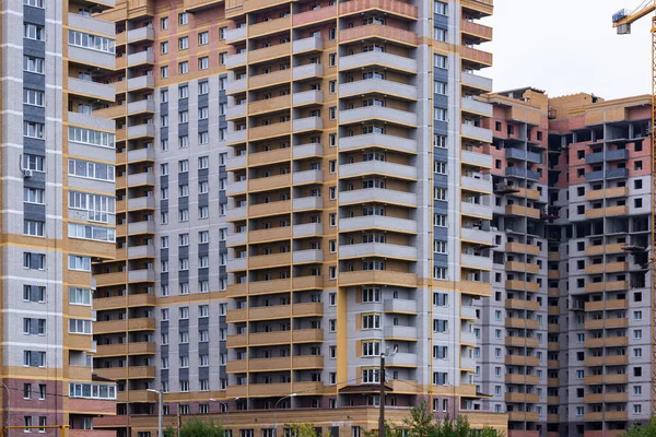 Bâtiments Neufs Gratte Ciel Brique Maisons Résidentielles — Photo