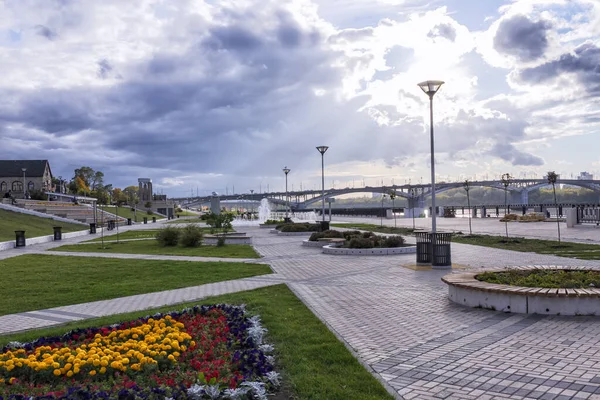 Terraplén Ciudad Día Verano Nizhny Novgorod Rusia — Foto de Stock