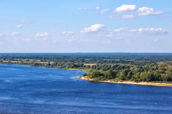 Καλοκαιρινή Μέρα Στο Ποτάμι Ποταμός Volga Στο Nizhny Novgorod Ρωσία — Φωτογραφία Αρχείου