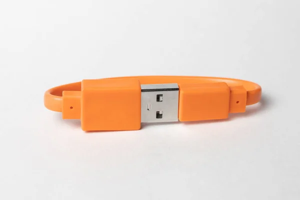 Orange Usb Cabel 백그라운드 고품질 — 스톡 사진