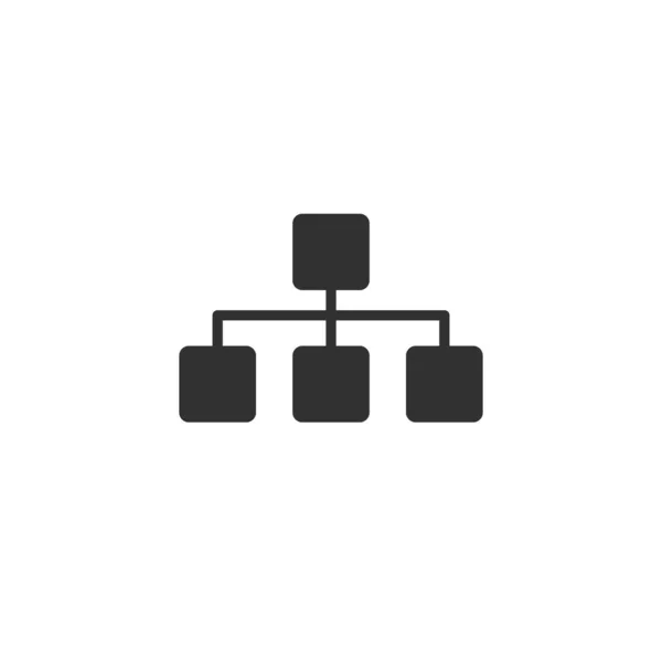 Hierarki Ikon Träd Struktur Ikon Aktievektor Illustration Isolerad — Stock vektor