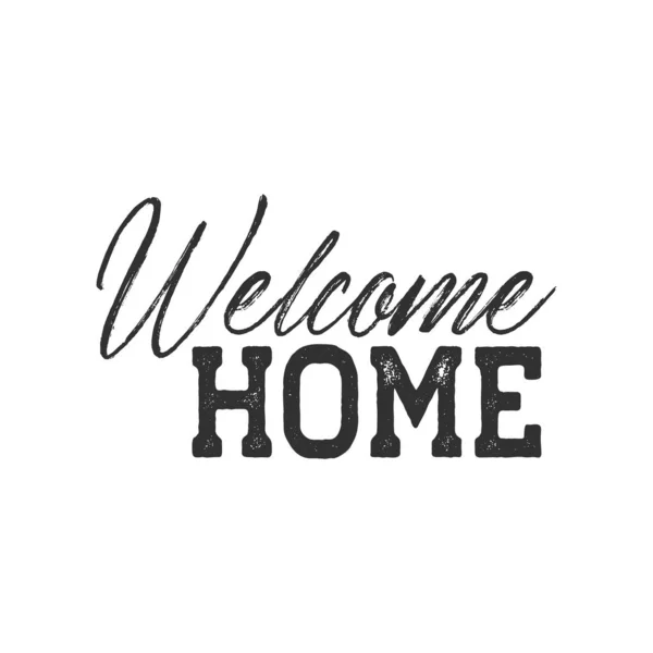 Welcome Home Lettering Vector Typography Design Element Greeting Cards Posters — Stock Vector