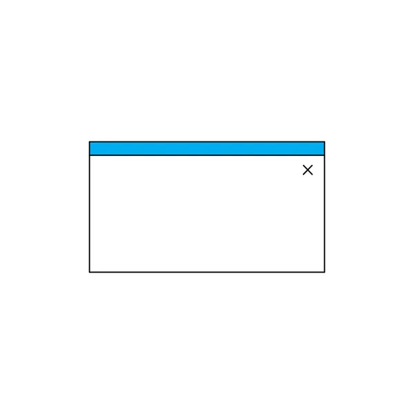 Leere Einfache Browserfenster Attrappe Für Computer Kann Für Responsives Webdesign — Stockvektor