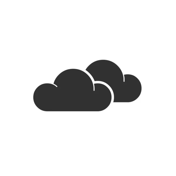 Cloud Icon Vector Jednoduchý Plochý Symbol Ikona Počasí Izolovaná Vektorová — Stockový vektor