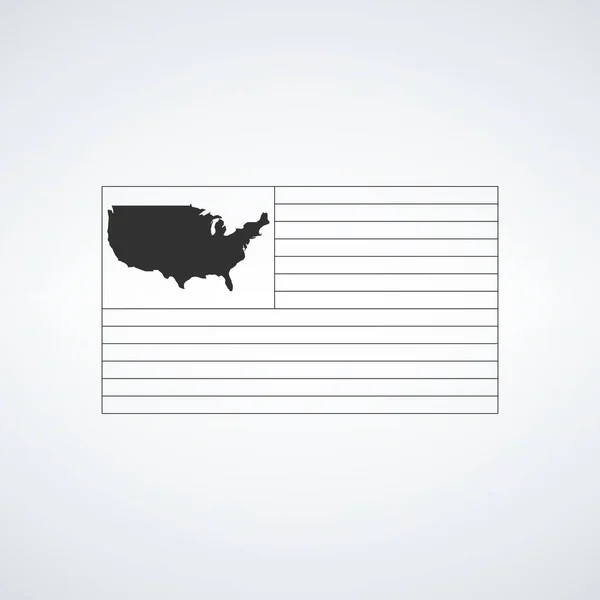 Σημαία Ηπα Usa Χάρτη Σήμα Στυλ Για Την Κινητή Έννοια — Διανυσματικό Αρχείο
