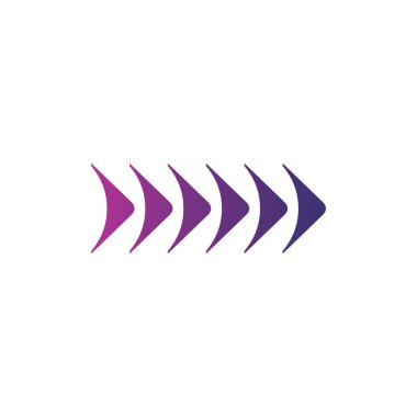 Gradyan simge okları sağa, vektör illüstrasyonu izole