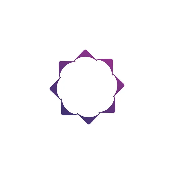 Vector Geïsoleerde Zon Logo Ontwerp Template Abstracte Stippen Symbool Ikoon — Stockvector