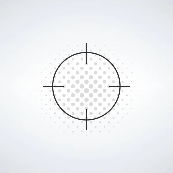 Εικόνα Στόχου Σύμβολο Σκοπευτή Σκόπευσης Διάστικτη Πλάτη Halftone Crosshair Και — Διανυσματικό Αρχείο