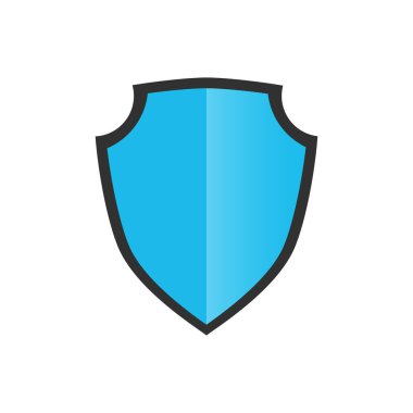 Güvenlik kalkanı, koruma kalkanı. Stok vektör çizimi izole edildi