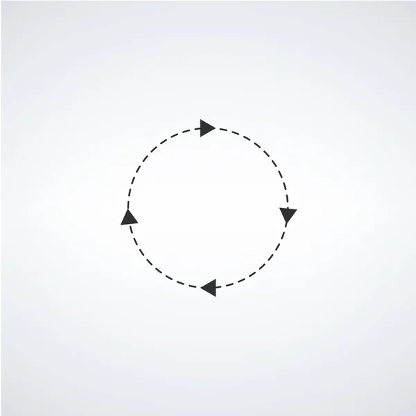 Flèches Cercle Dans Sens Des Aiguilles Une Montre Signe Rafraîchissement — Image vectorielle