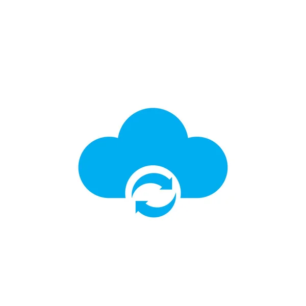 Cloud Icoon Met Sync Data Circle Pijlen Data Sync Symbool — Stockvector