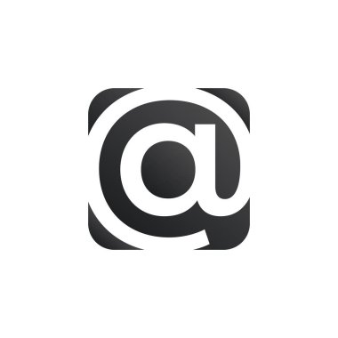 E-posta sembolü, reklam sembolü. Stok vektör çizimi izole edildi