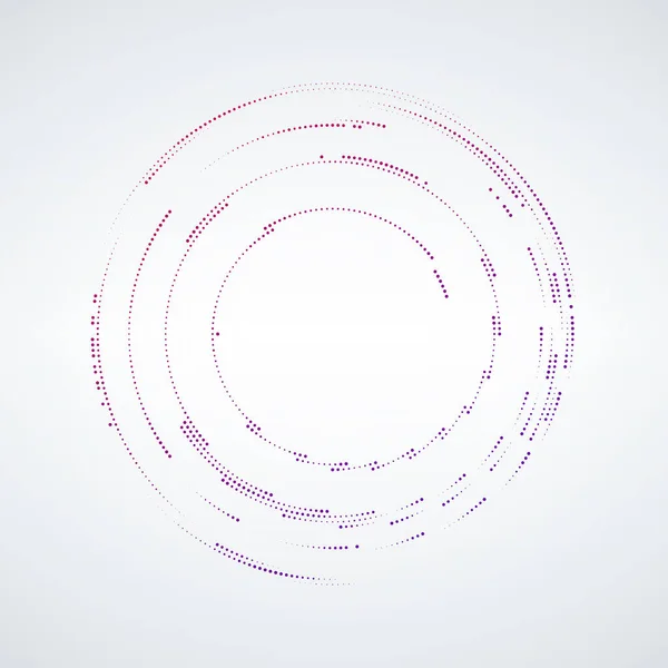 Abstrato Circular Espiral Girar Meio Tom Pontos Forma Design Logotipo — Vetor de Stock