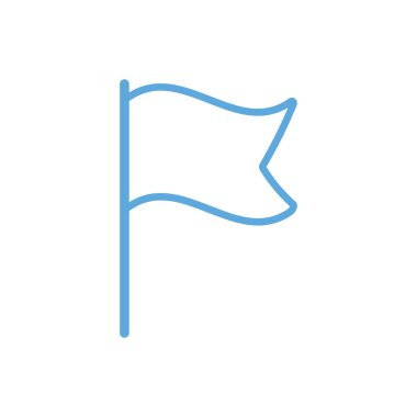 çizgi bayrak simgesi, GPS yol haritası işaretleyici. Leke ya da iğne. Stok Vektörü illüstrasyonu izole edildi