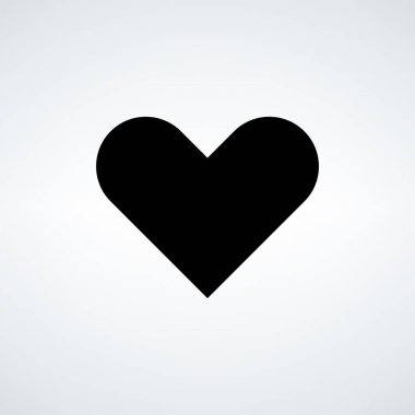 Kalp Simgesi Vektörü. Mükemmel aşk sembolü. Sevgililer Günü işareti, beyaz arkaplanda izole edilmiş gölge, grafik ve web tasarımı için düz stil