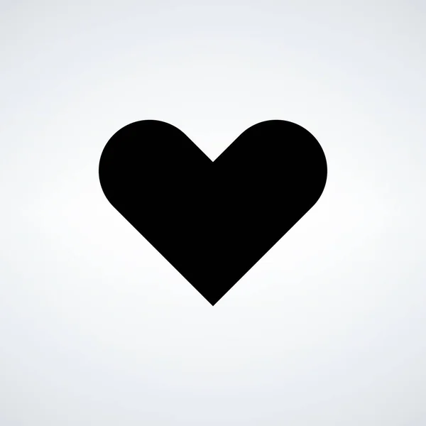 ハートアイコンベクトル 完璧な愛のシンボル バレンタインデーのサイン 影と白い背景に隔離されたエンブレム グラフィックとウェブデザインのためのフラットスタイル — ストックベクタ