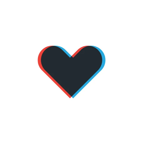 ハートアイコンベクトル 色シフトハートシンボル 完璧な愛のシンボル バレンタインデーのサイン 隔離された紋章 — ストックベクタ