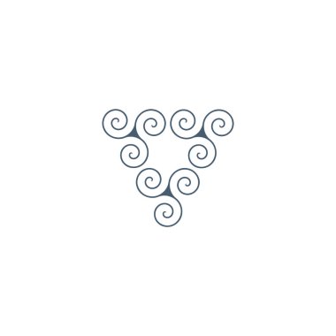 Geometrik üçgen, soyut logo tasarımı. Teknoloji iş kimliği konsepti. Yaratıcı şirket şablonu. Stock Vektör illüstrasyonu