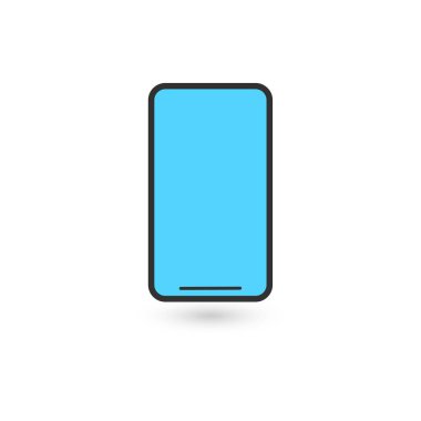 Akıllı telefon hattı ana hatları biçim vektör çizimi, basit cep telefonu çizim çizim çizimi resim simgesi beyaz arkaplanda izole edilmiş