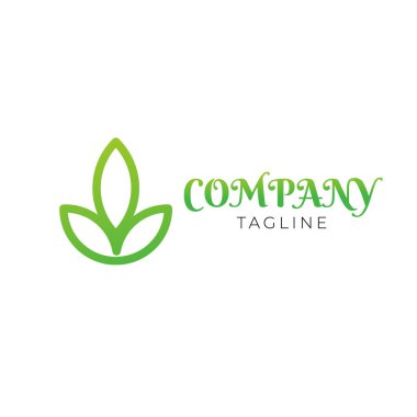 Yaprak sağlığı bitkisi çiçek, doğa sağlık logosu tasarımını bırakır. Stok Vektörü illüstrasyonu izole edildi