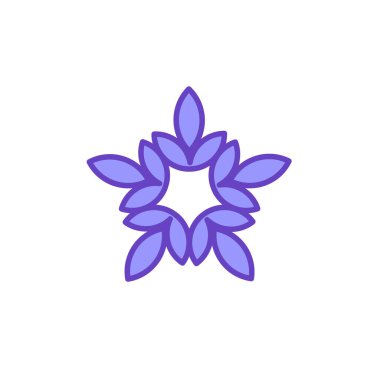 Çiçek vektör ikonu, çiçeğin piktografı. Stok Vektörü illüstrasyonu izole edildi