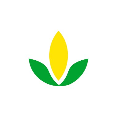 Yaprak sağlığı bitkisi çiçek, doğa sağlık logosu tasarımını bırakır. Stok Vektörü illüstrasyonu izole edildi